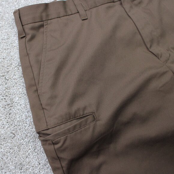 WearGuard UPS Work Pants Men 38x32 Brown Flat Front Utility Cargo Uniform Chinos - Picture 8 of 13